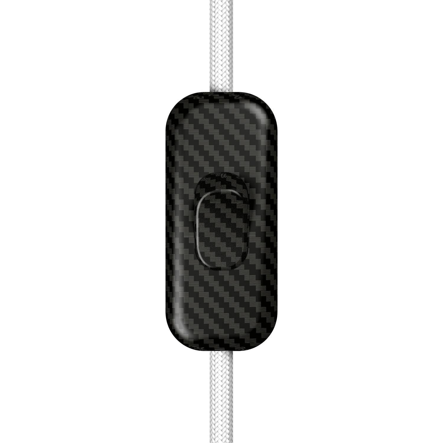 Jednopólový vypínač Creative Switch s karbonovým vláknem, 250V, 60 x 25 mm