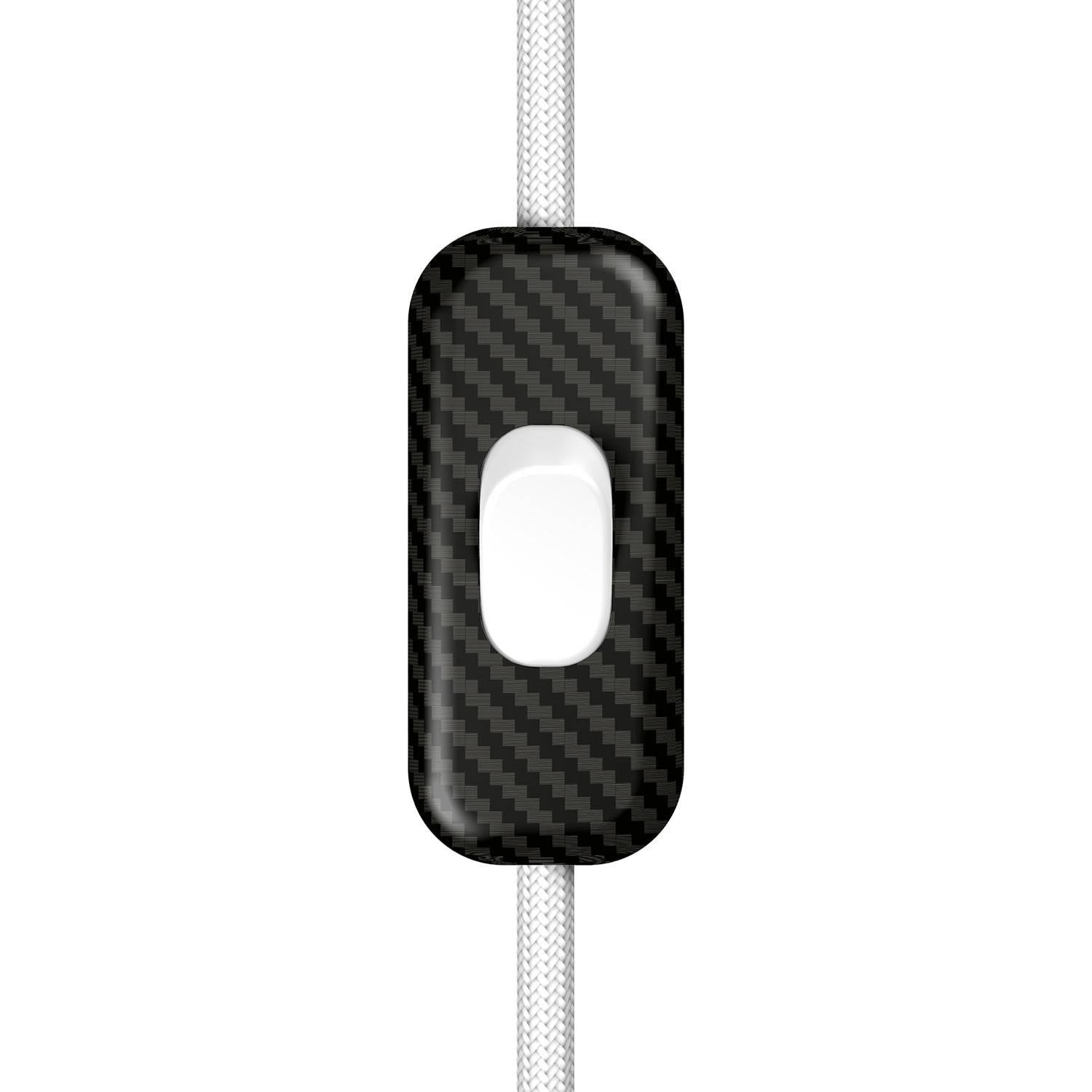 Jednopólový vypínač Creative Switch s karbonovým vláknem, 250V, 60 x 25 mm