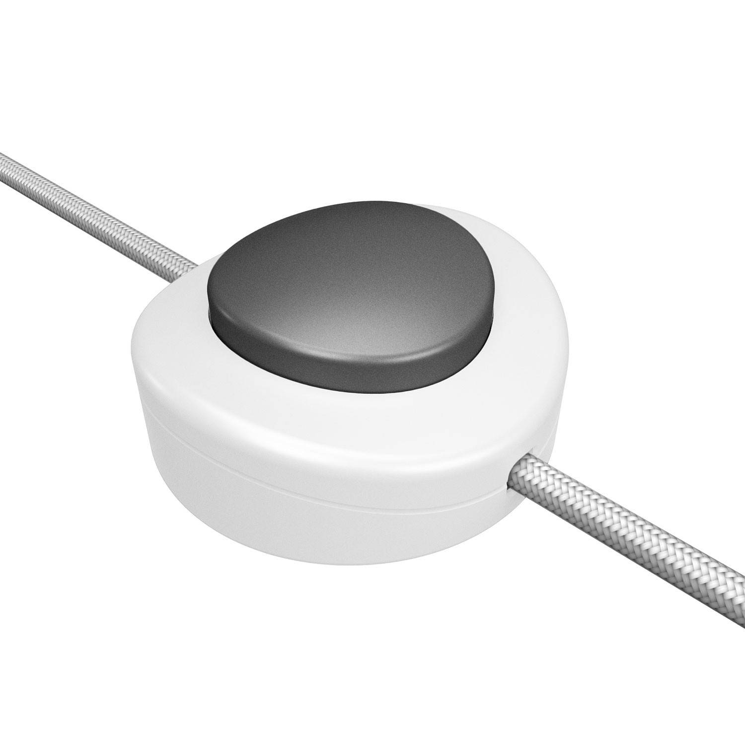 Bílý podlahový vypínač Creative Switch, ø 65 mm, 250V, 2A