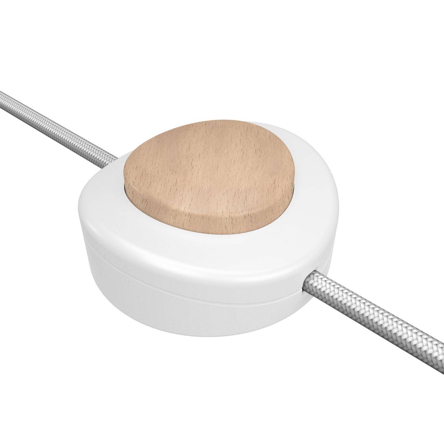 Bílý podlahový vypínač Creative Switch, ø 65 mm, 250V, 2A