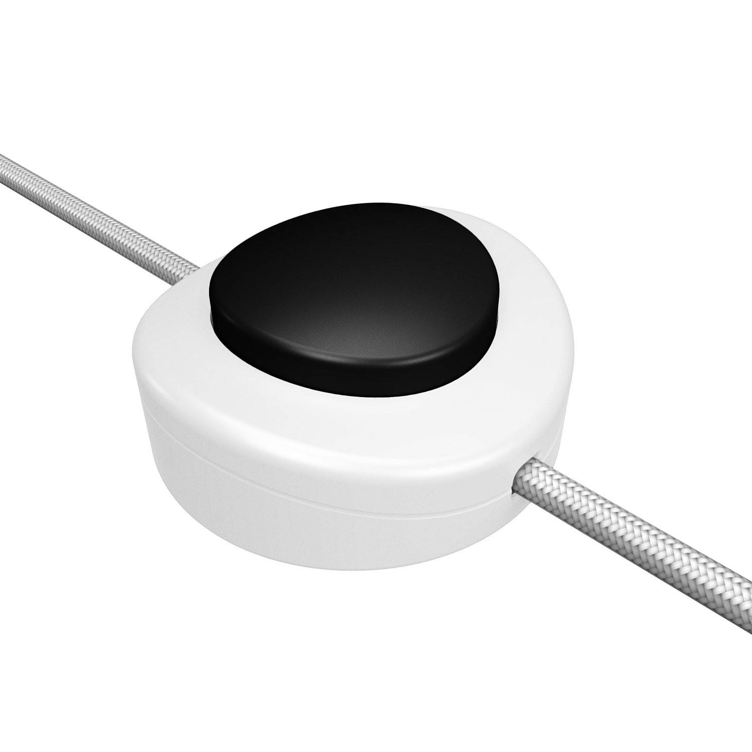Bílý podlahový vypínač Creative Switch, ø 65 mm, 250V, 2A