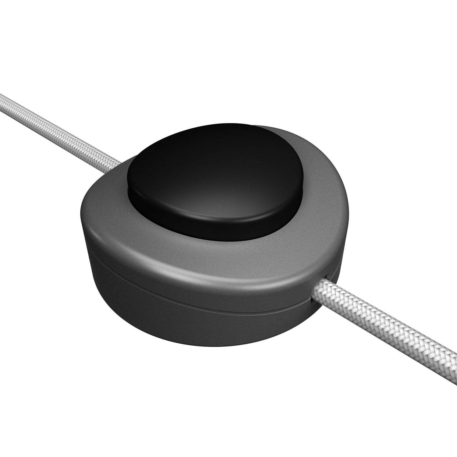 Přímý jednopólový podlahový vypínač Creative Switch, matný chrom, ø 65 mm, 250V