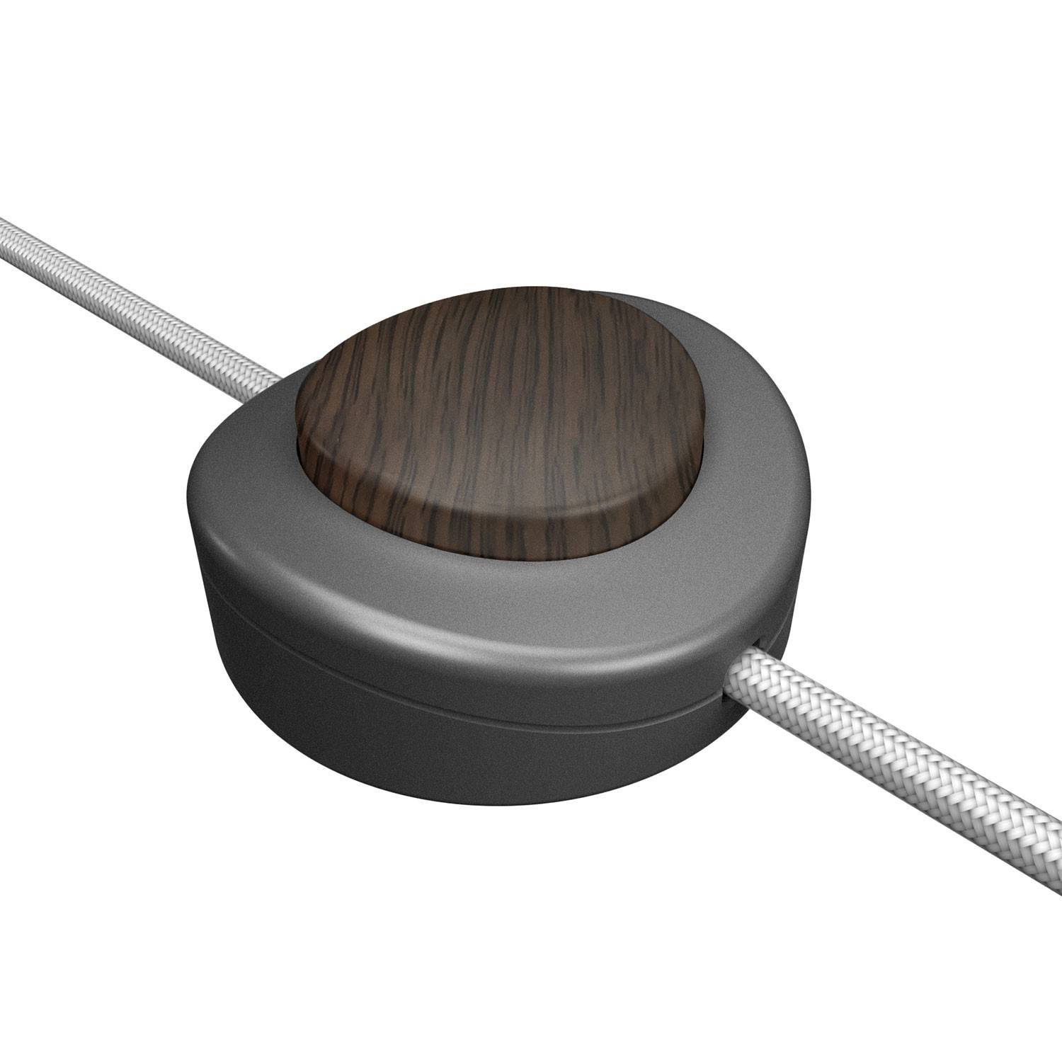 Přímý jednopólový podlahový vypínač Creative Switch, matný chrom, ø 65 mm, 250V