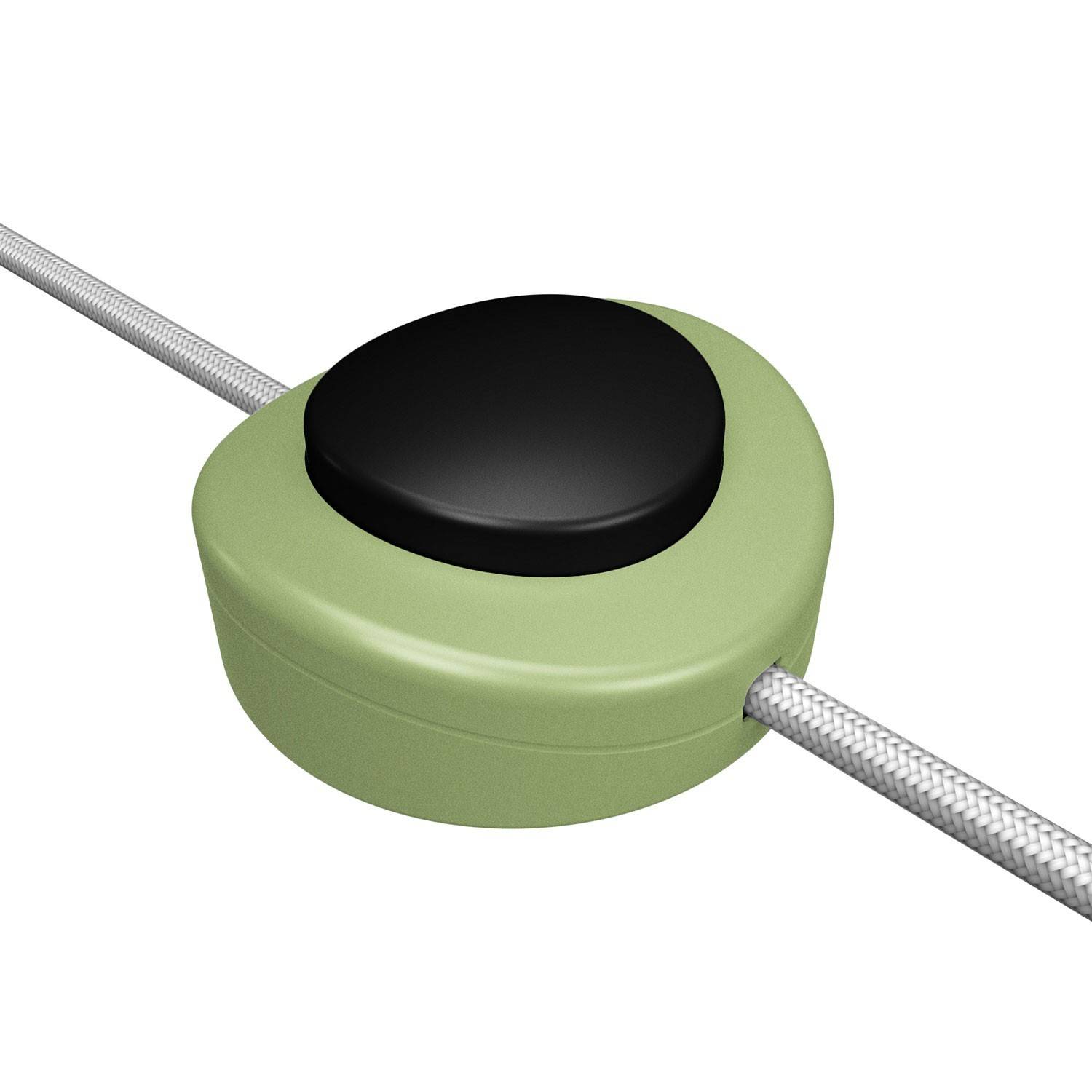 Světle zelený jednopólový podlahový vypínač Creative Switch, ø 65 mm, 250V
