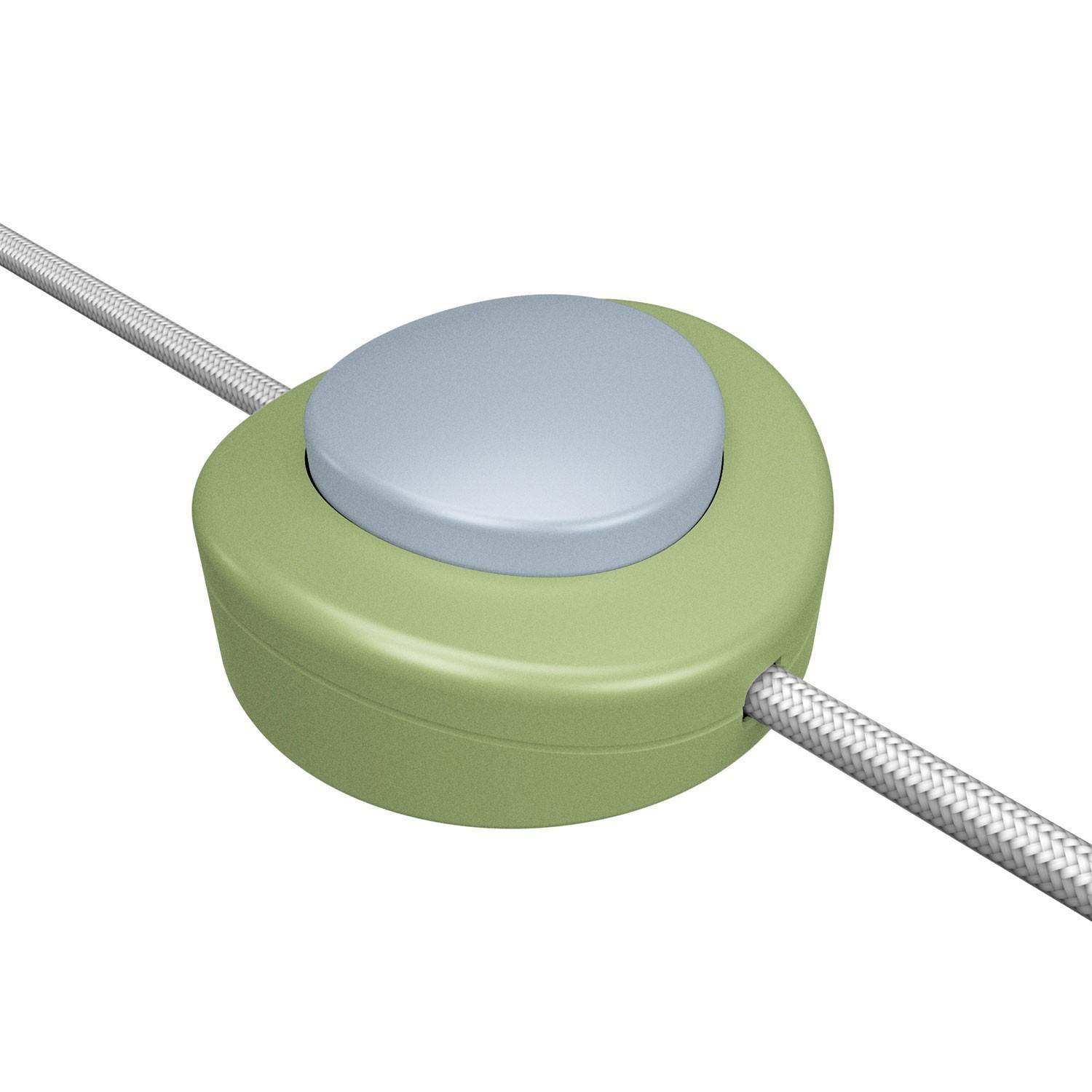 Světle zelený jednopólový podlahový vypínač Creative Switch, ø 65 mm, 250V