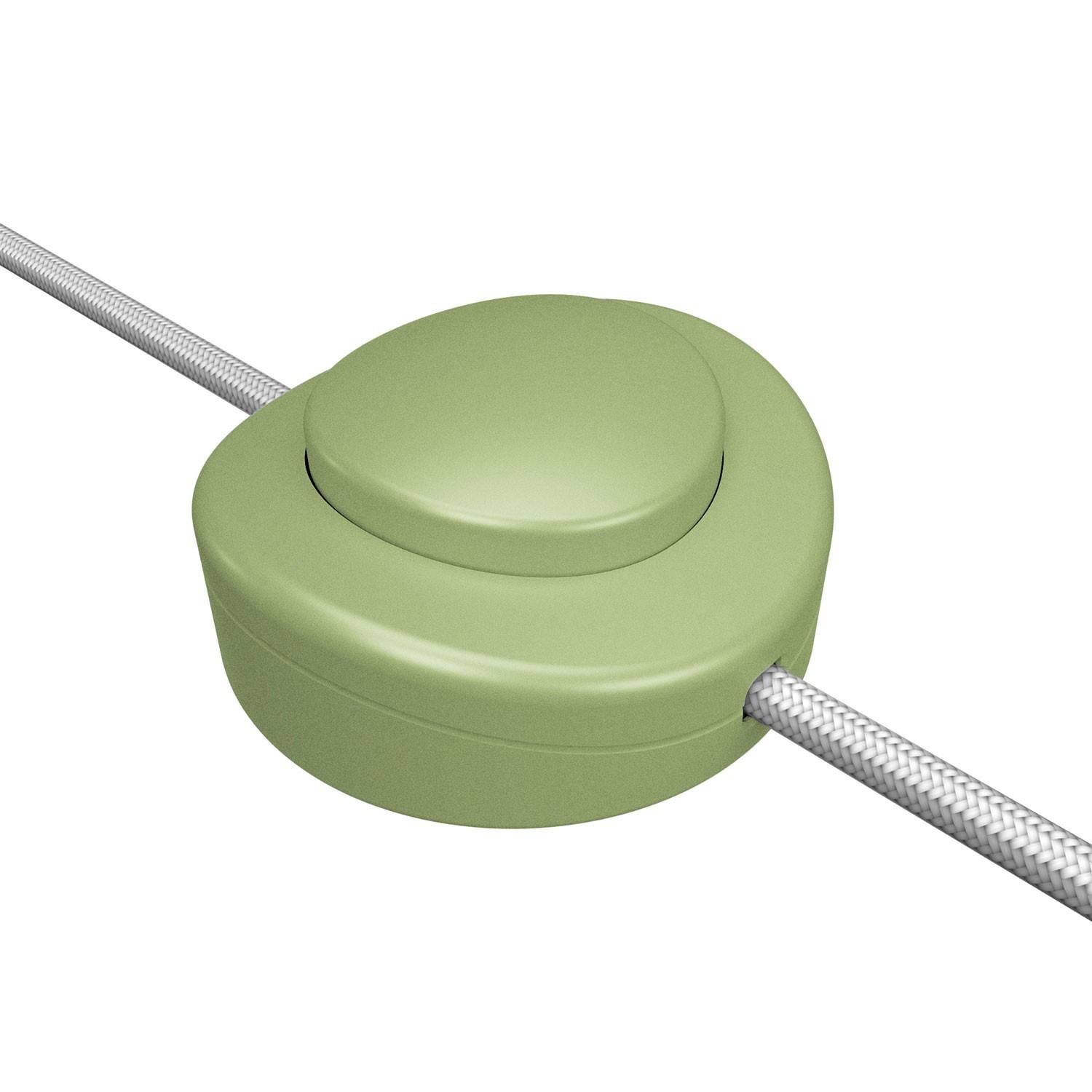 Světle zelený jednopólový podlahový vypínač Creative Switch, ø 65 mm, 250V