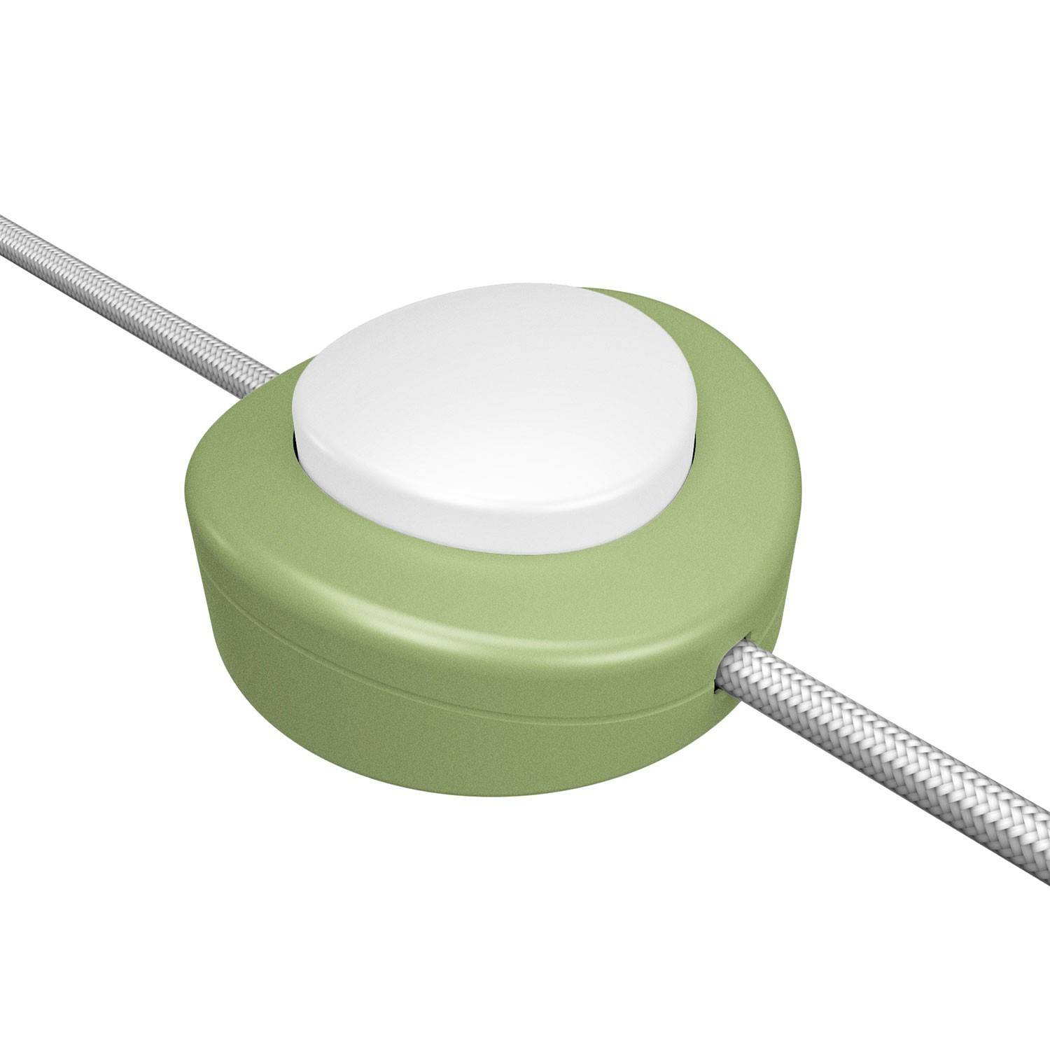 Světle zelený jednopólový podlahový vypínač Creative Switch, ø 65 mm, 250V