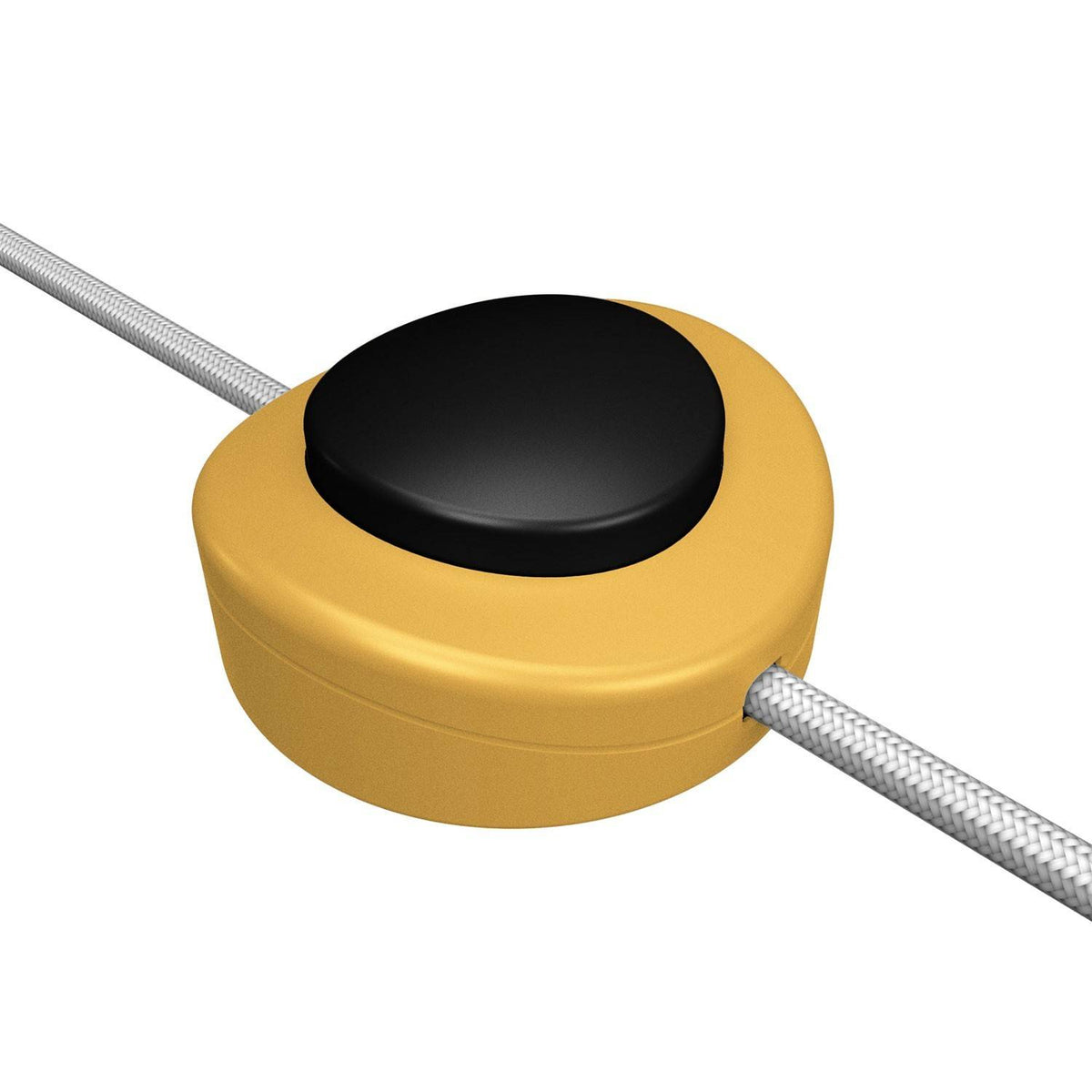 Přímý jednopólový podlahový vypínač Creative Switch, žlutý hořčicový, ø 65 mm, 250V