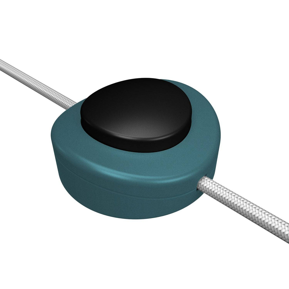 Přímý jednopólový podlahový vypínač Creative Switch petrolejový, Ø 65 mm, 250V