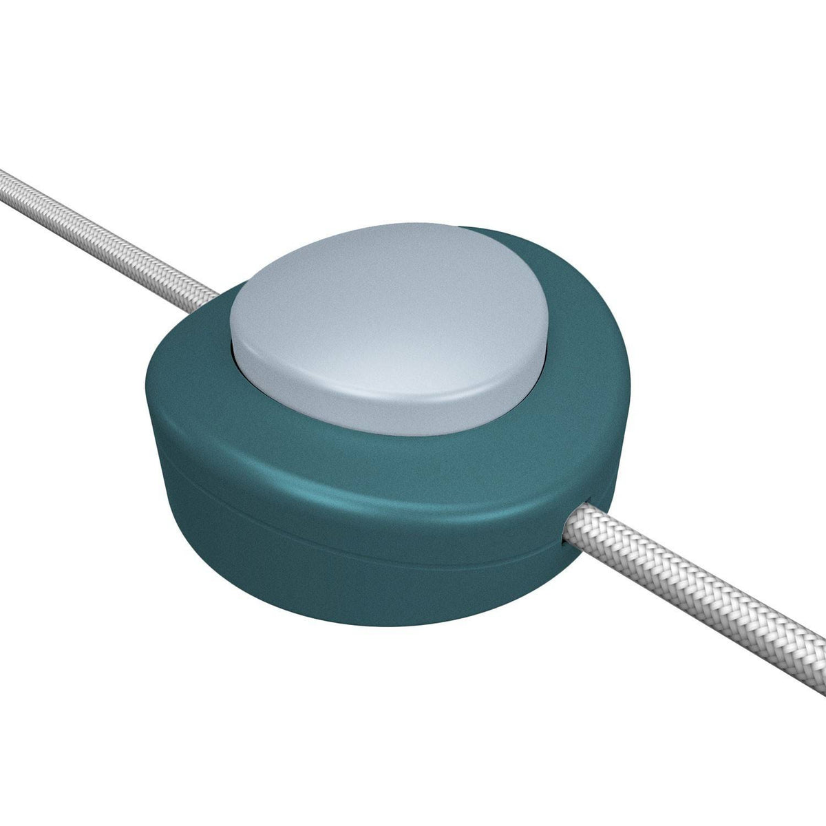 Přímý jednopólový podlahový vypínač Creative Switch petrolejový, Ø 65 mm, 250V