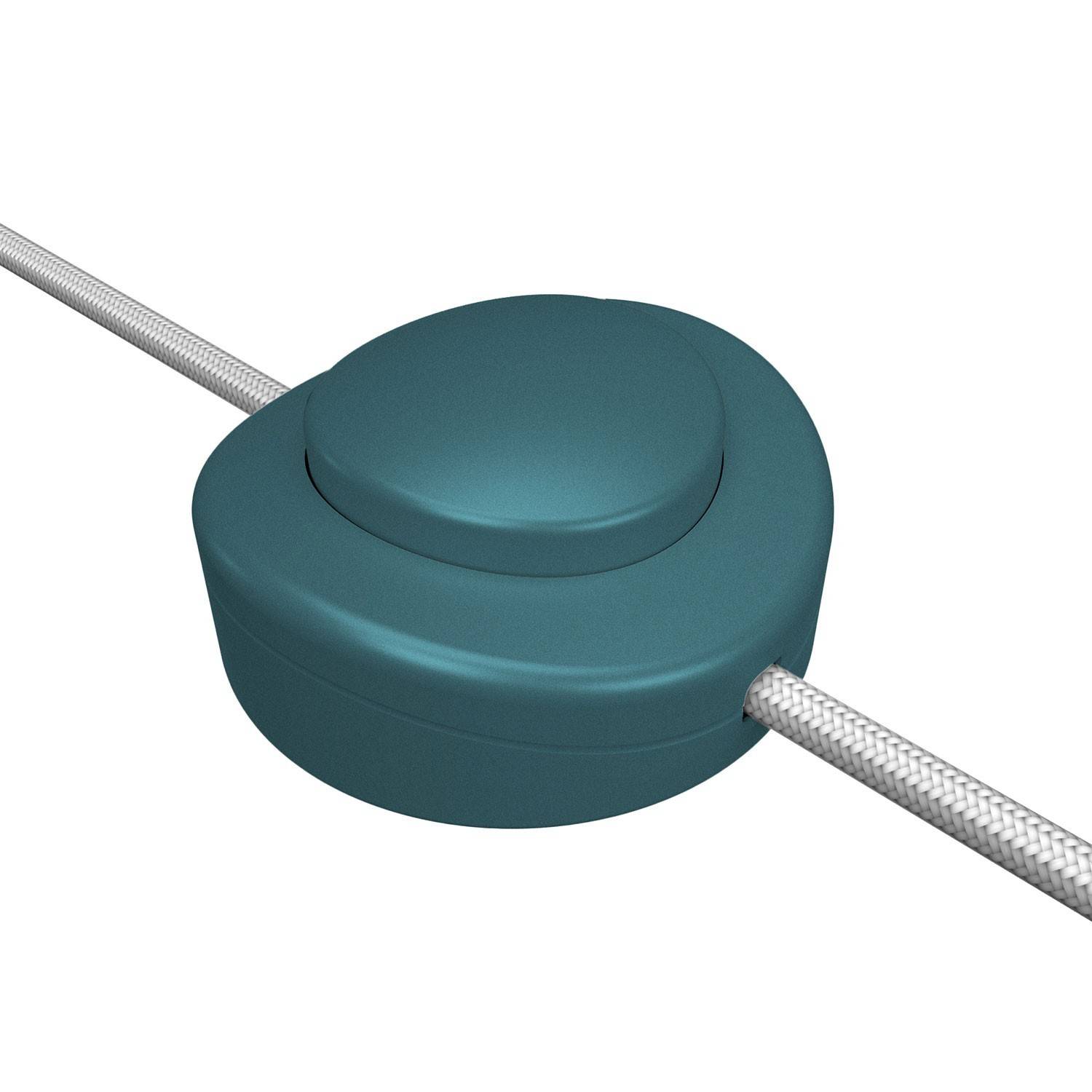 Přímý jednopólový podlahový vypínač Creative Switch petrolejový, Ø 65 mm, 250V