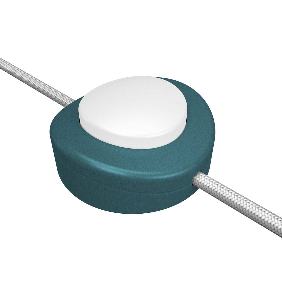 Přímý jednopólový podlahový vypínač Creative Switch petrolejový, Ø 65 mm, 250V