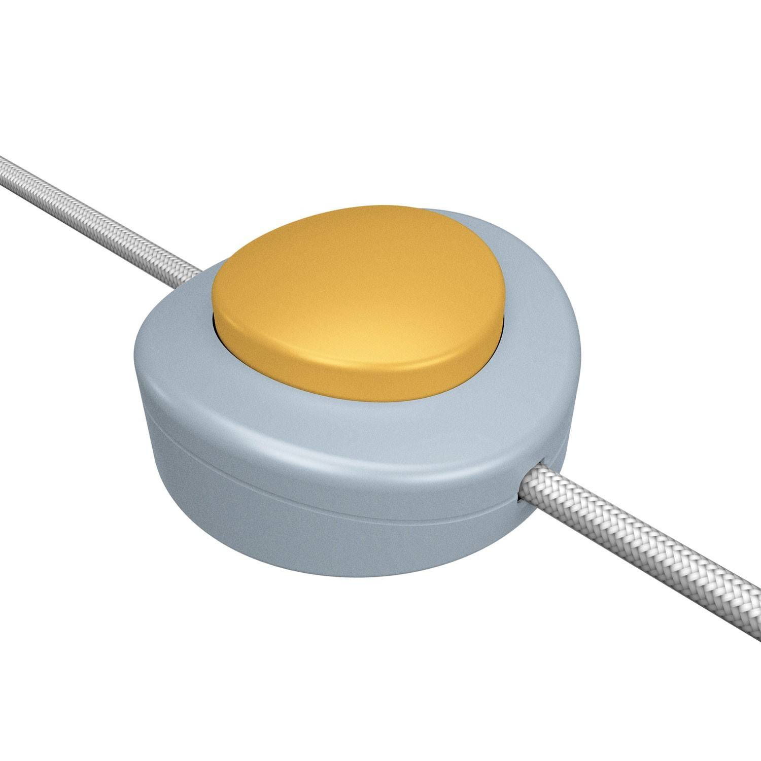 Přímý jednopólový podlahový vypínač Creative Switch světle modrý, ø 65 mm, 250V