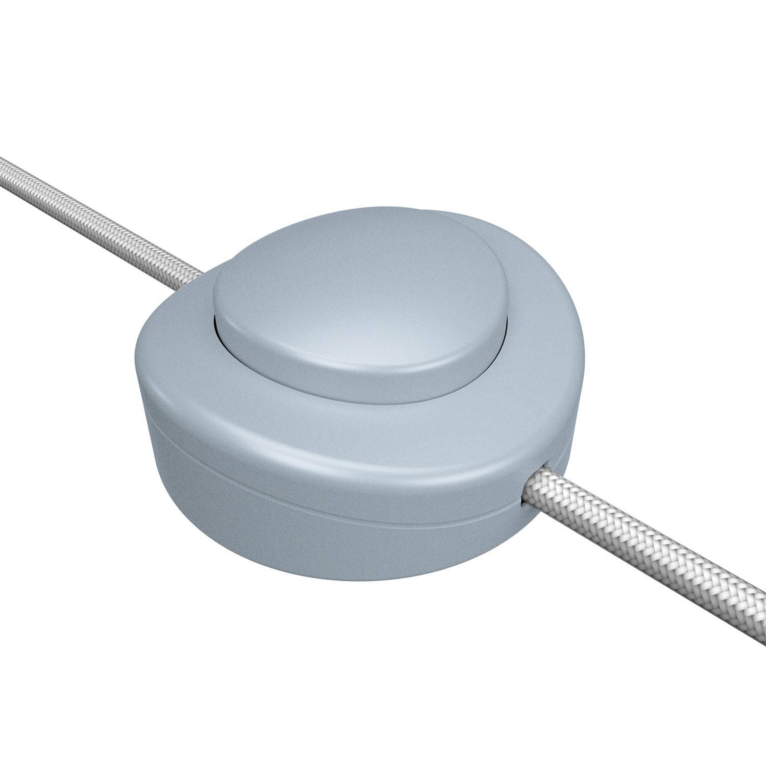 Přímý jednopólový podlahový vypínač Creative Switch světle modrý, ø 65 mm, 250V