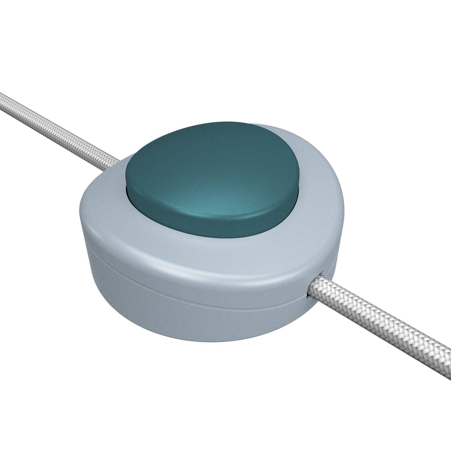 Přímý jednopólový podlahový vypínač Creative Switch světle modrý, ø 65 mm, 250V