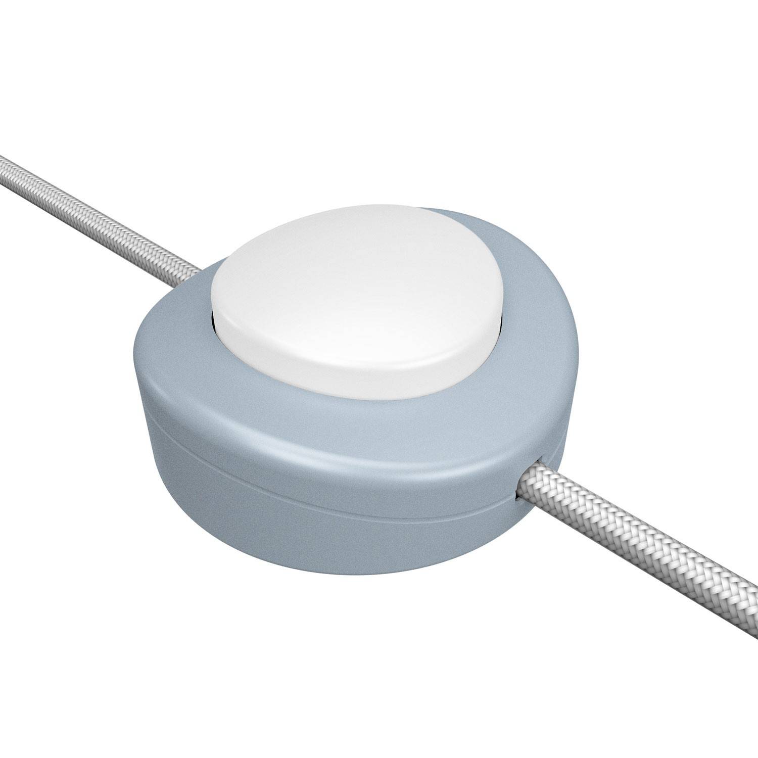 Přímý jednopólový podlahový vypínač Creative Switch světle modrý, ø 65 mm, 250V