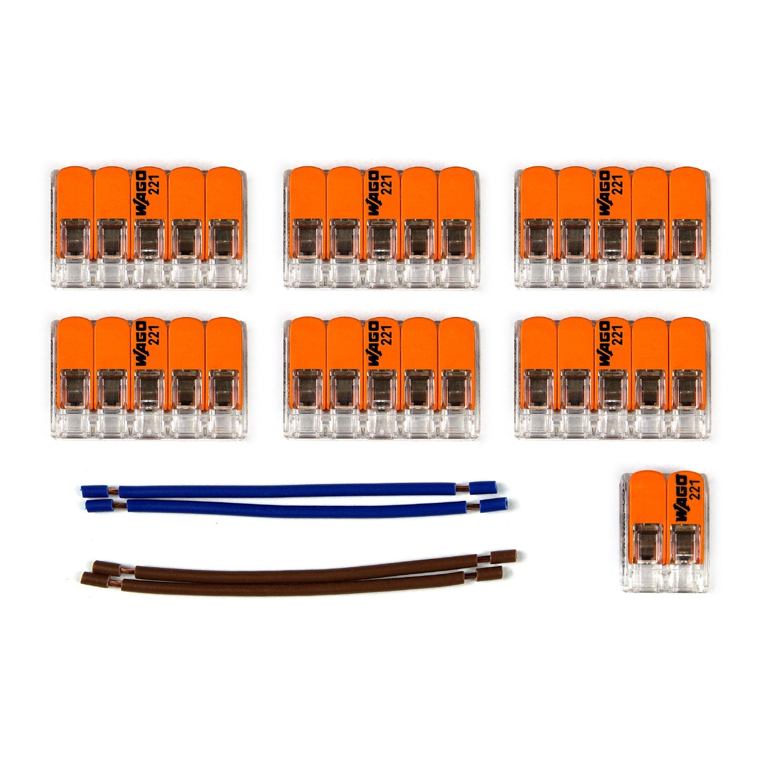 Sada konektorů WAGO 6x5 pólů, jmenovité napětí 450 V, pro dvoužílový kabel
