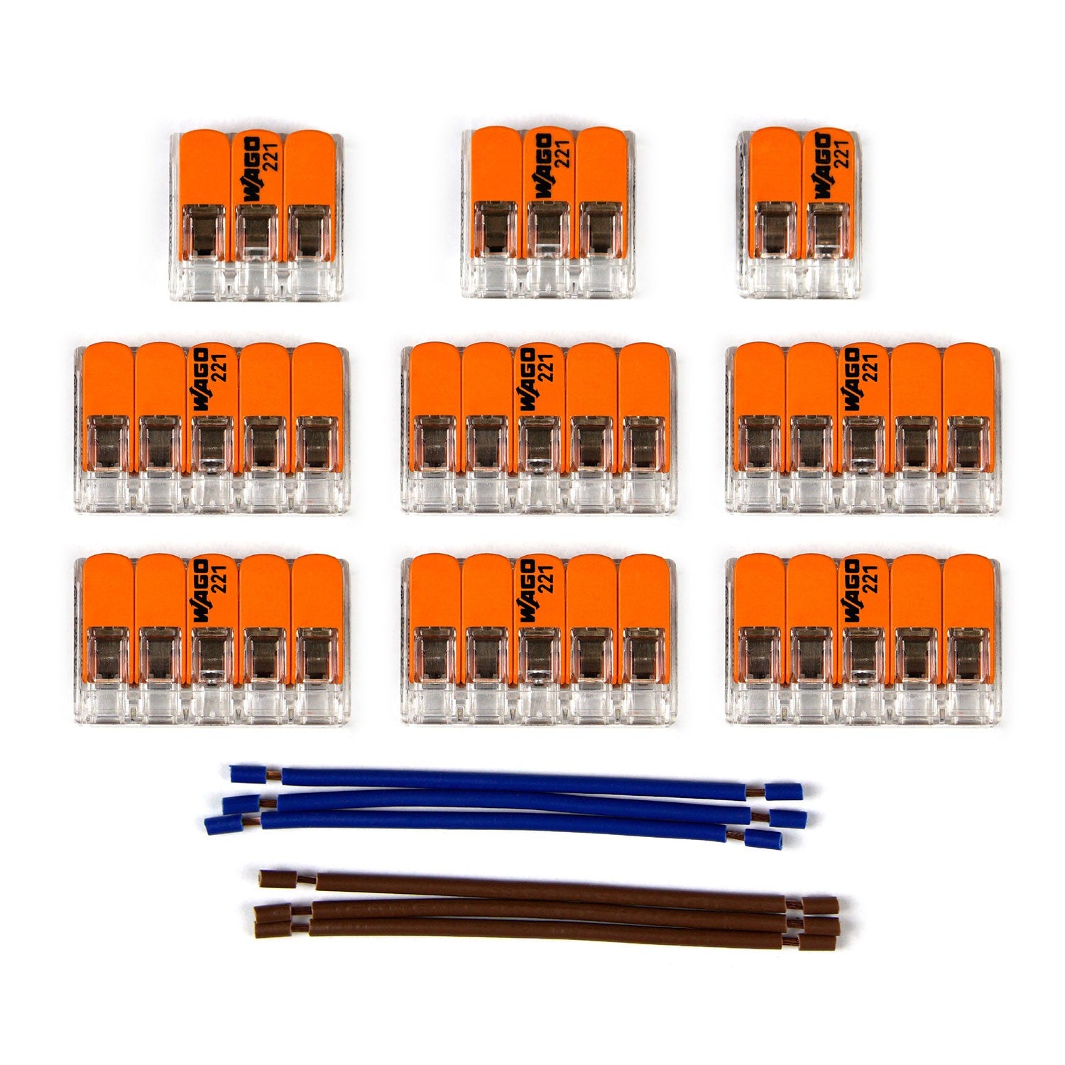 Sada konektorů WAGO 6x5 pólů, jmenovité napětí 450 V, pro dvoužílový kabel