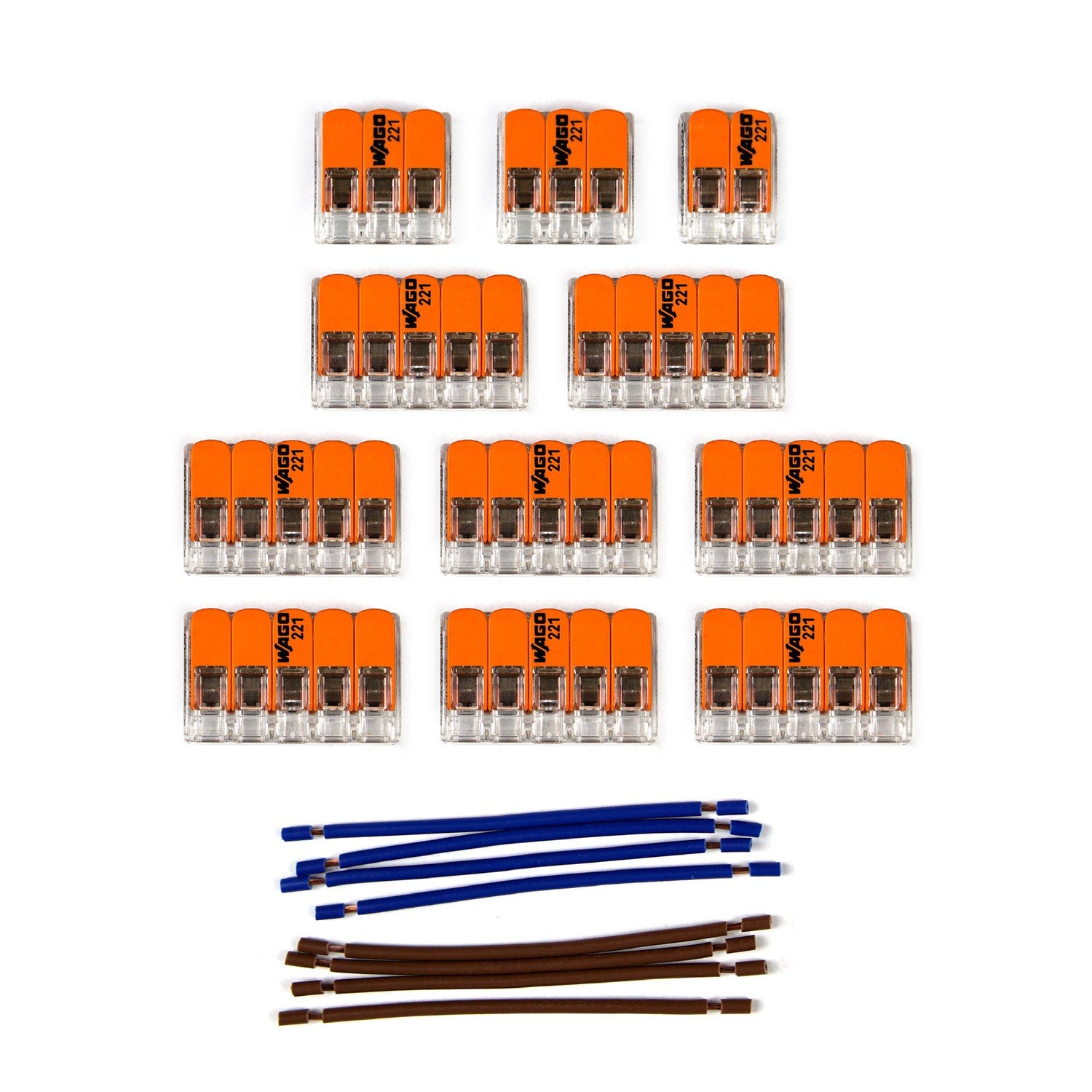 Sada konektorů WAGO 450 V, 24 A s 14 otvory pro dvoužílový kabel