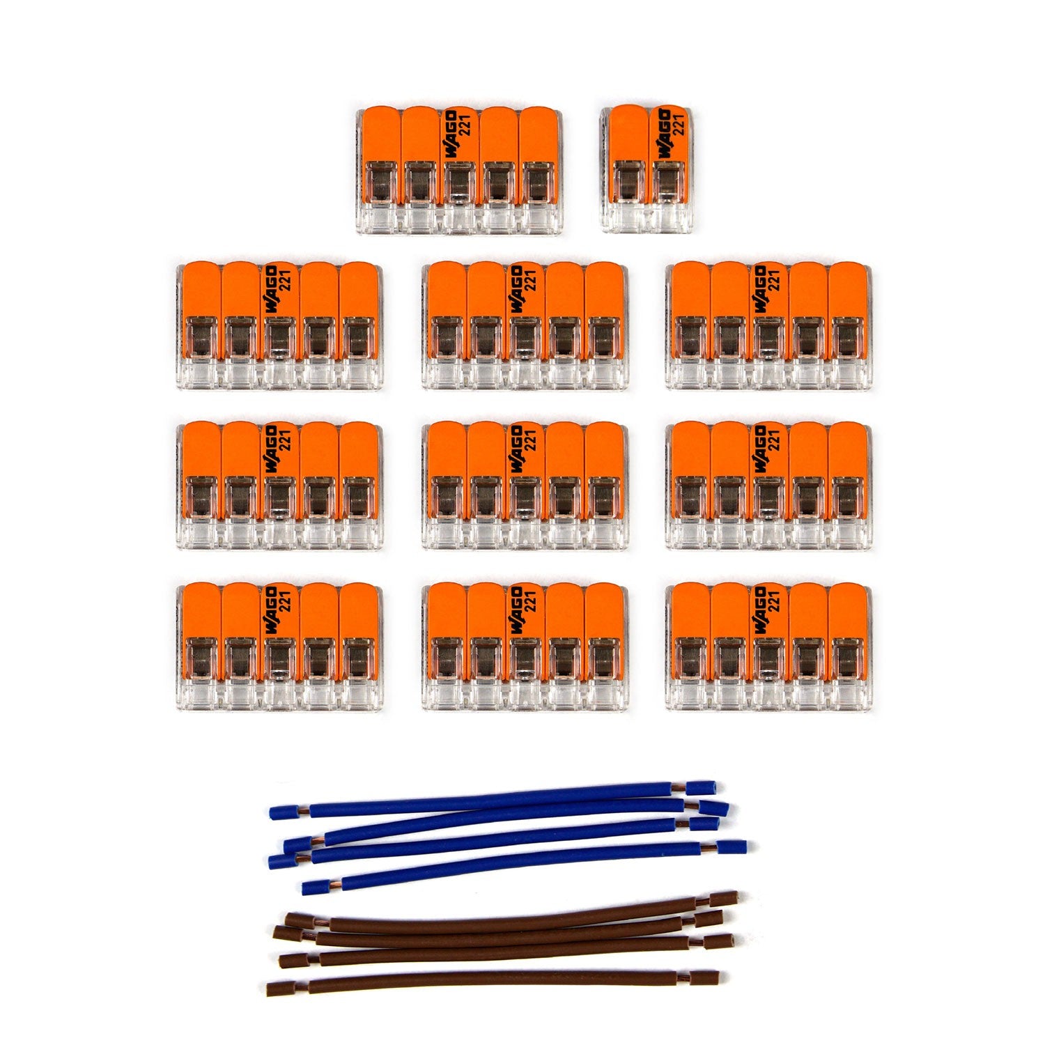 Sada konektorů WAGO 10 ks, jmenovité napětí 450 V, pro kabely 0,2 - 4 mm²