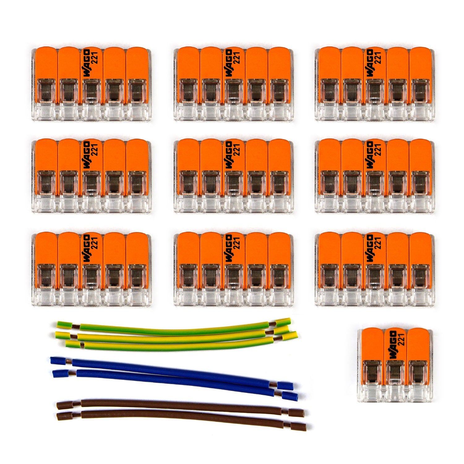 Sada konektorů WAGO 3 x 0,2 - 4 mm² s 9 otvory pro stropní baldachýn, jmenovité napětí 450 V