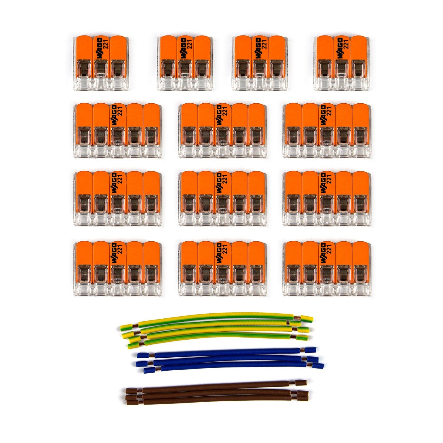 Sada konektorů WAGO 450 V, 24 A s 11 otvory pro třížílový kabel