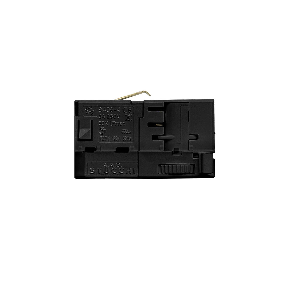 Závěsný adaptér Stucchi 9409-4 pro 3fázové obvody, bílo-černý, max. zatížení 6A