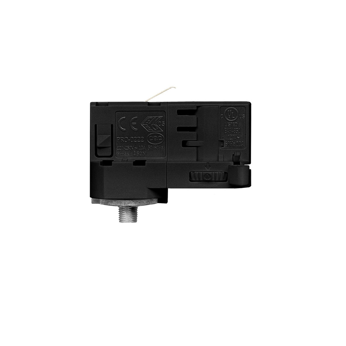 Adaptér Powergear Pro0222 pro 3fázové dráhy - bílo-černý, 10A, samozhášivý polykarbonát