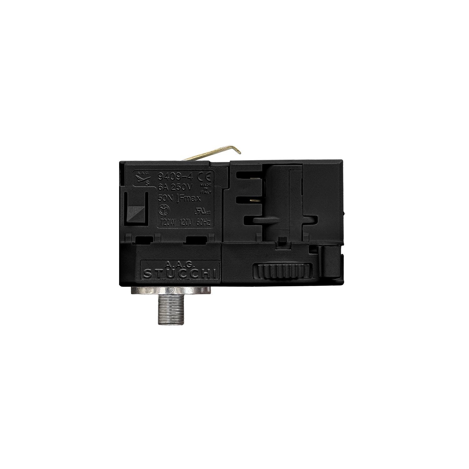 Adaptér Stucchi 9409-4 pro 3fázové obvodové dráhy - bílý/černý, 250 V, 6A