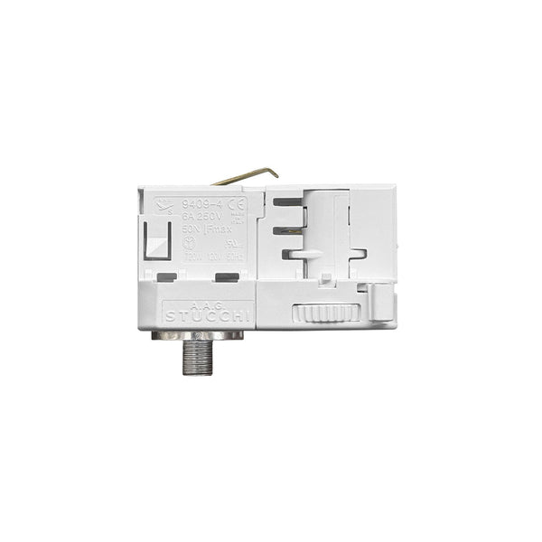 Adaptér Stucchi 9409-4 pro 3fázové obvodové dráhy - bílý/černý, 250 V, 6A