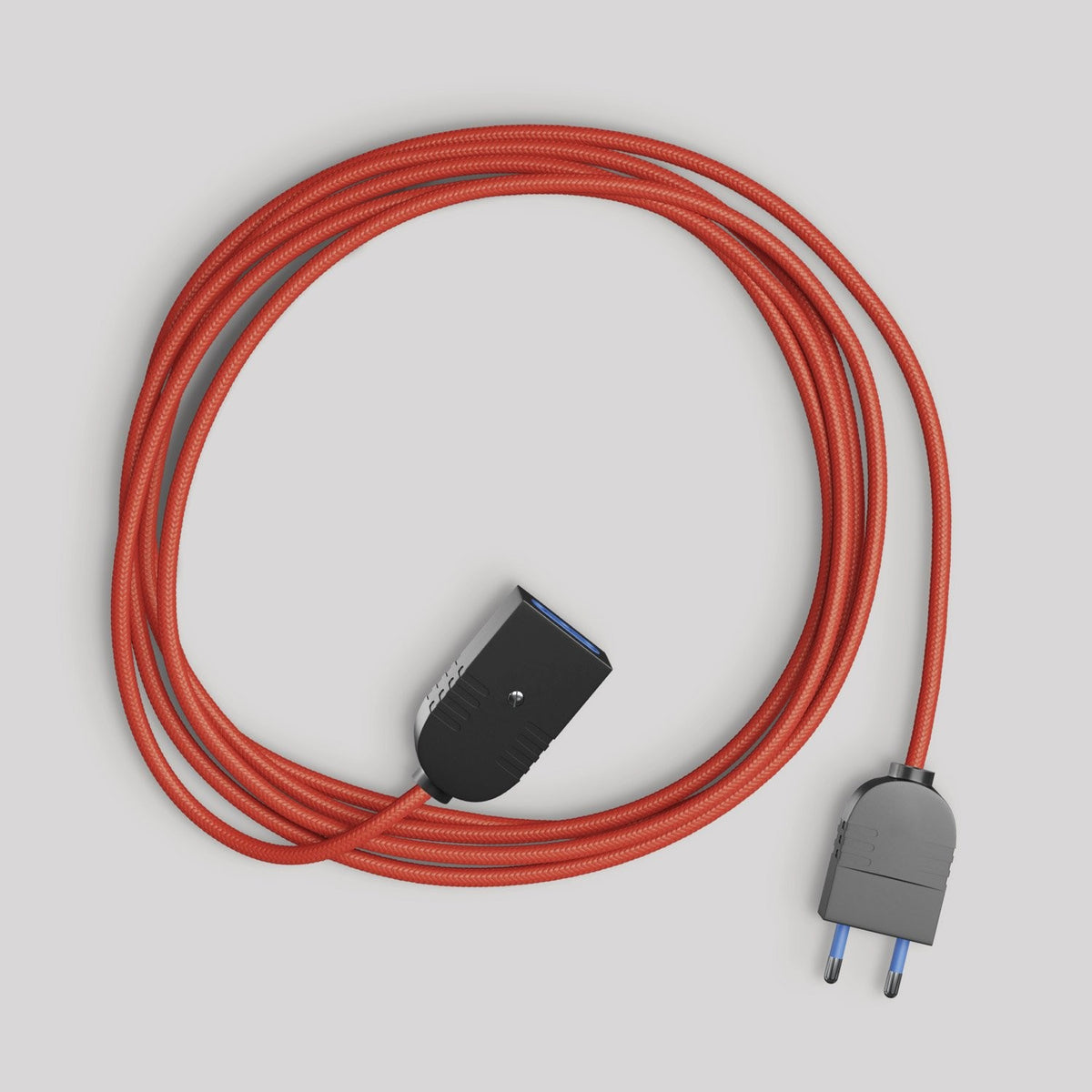 Elektrický prodlužovací kabel 10A s textilním opletem 2P, 2x0,75 mm²