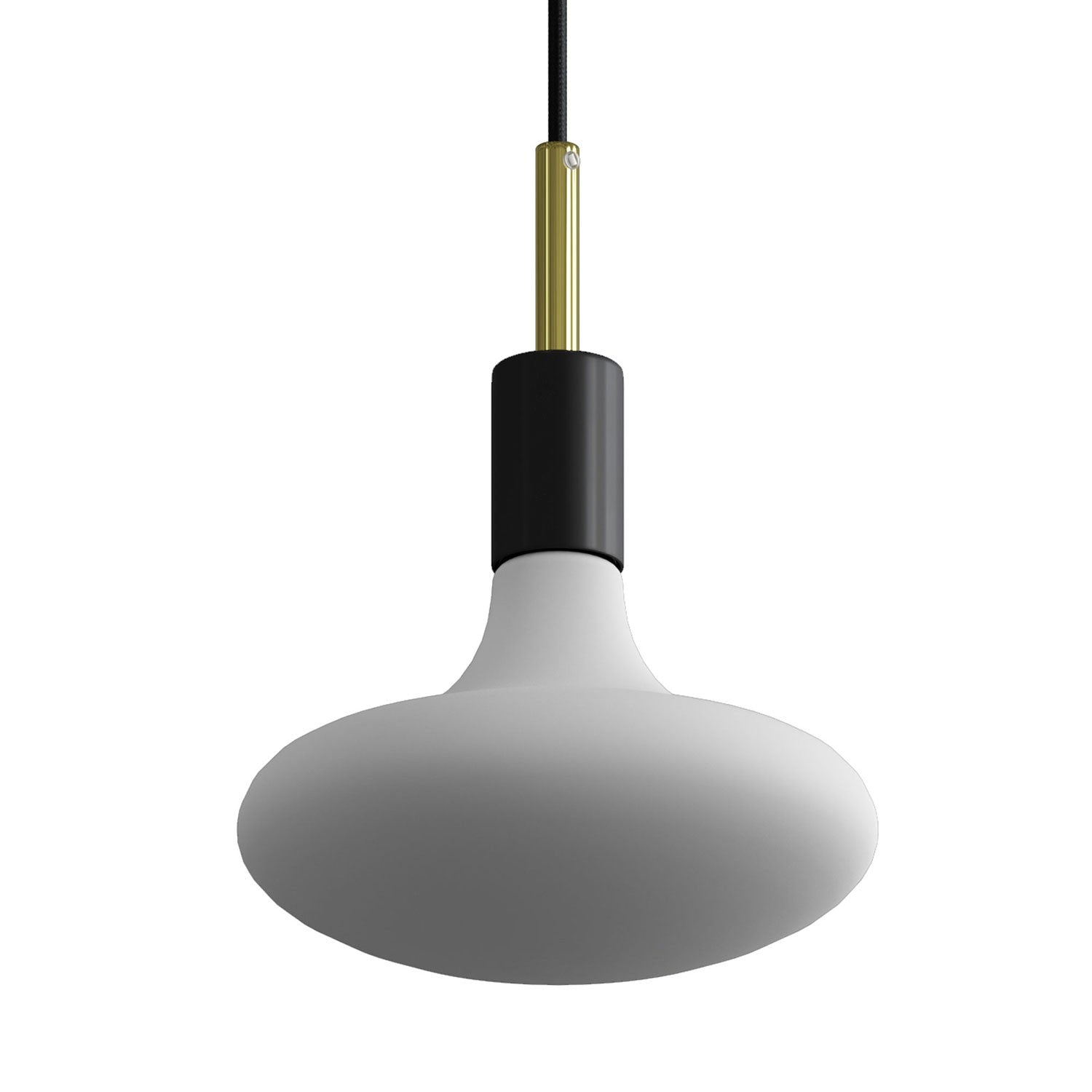 Závěsná lampa E27, 120 cm textilní kabel, stmívatelná, 6W LED