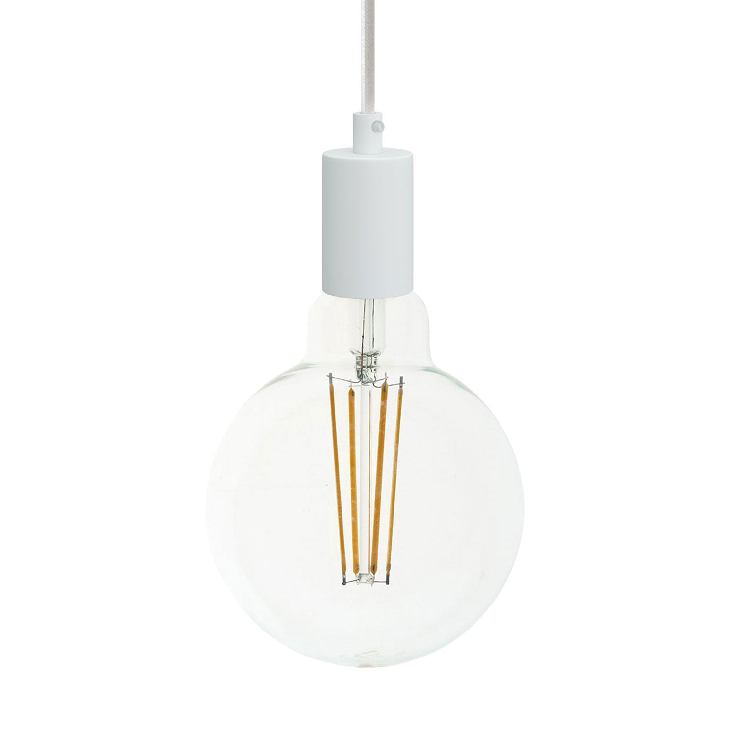Závěsná lampa s textilním kabelem 100 cm a stmívatelným LED zdrojem 7W