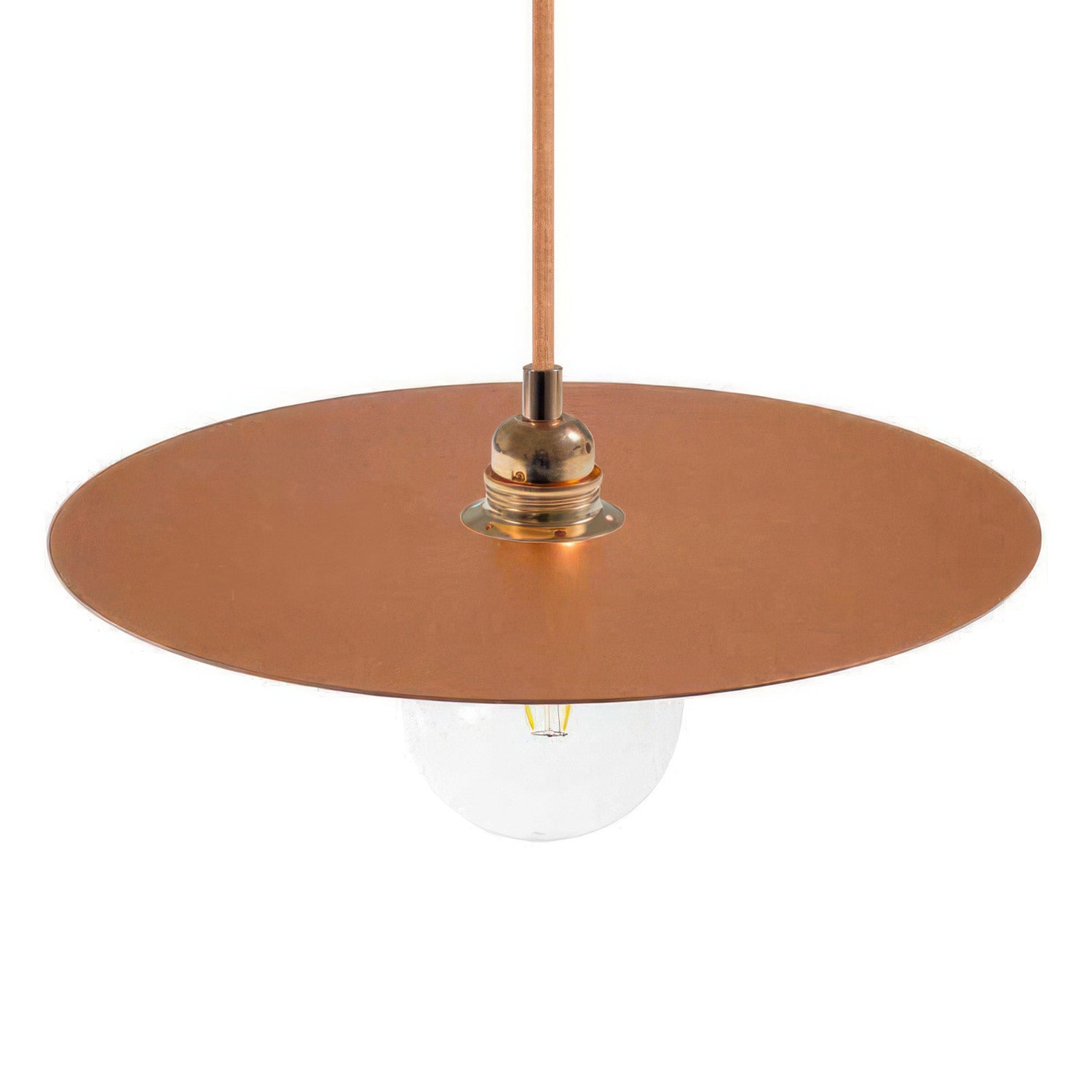 Závěsná lampa s textilním kabelem, kruhové stínidlo ø 400 mm, stmívatelná, 7W LED