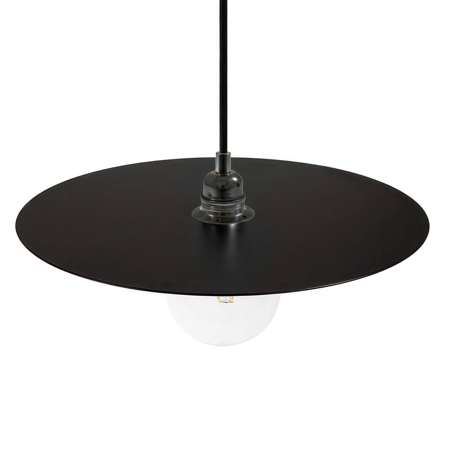 Závěsná lampa s textilním kabelem, kruhové stínidlo ø 400 mm, stmívatelná, 7W LED