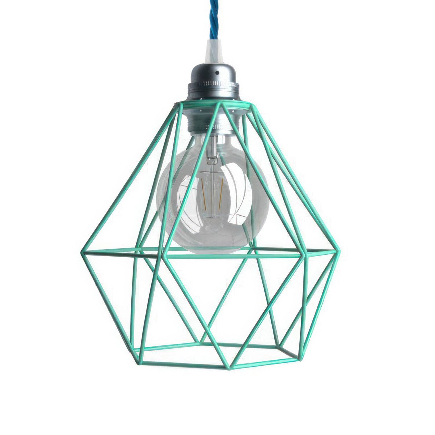 Závěsná lampa Diamant s textilním kabelem, 210 mm, 7W LED