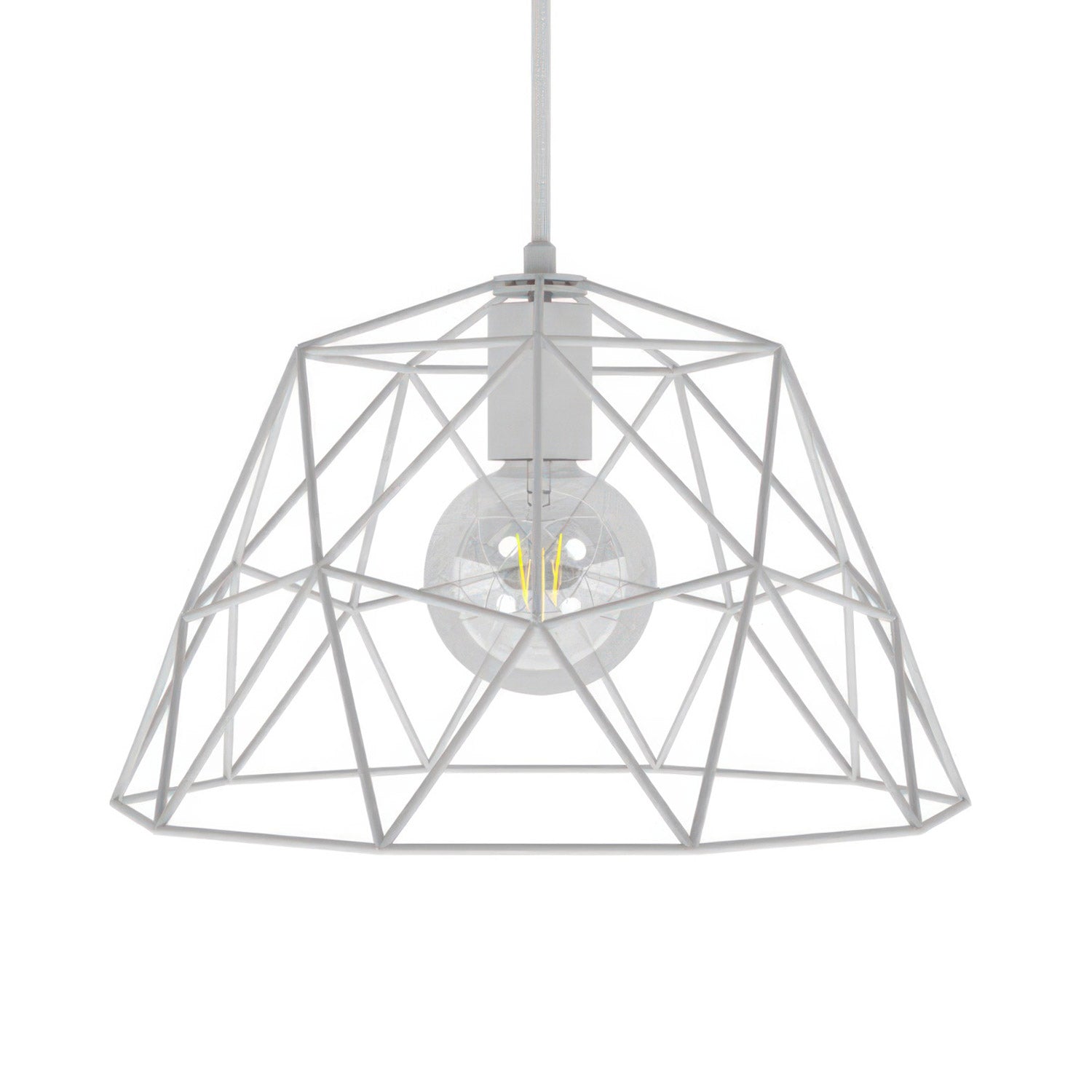 Závěsná lampa Dome s textilním kabelem, průměr 350 mm, stmívatelná E27, 7W