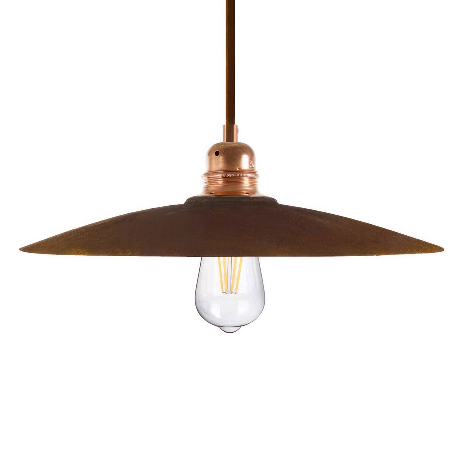 Závěsná lampa s keramickým stínidlem ø 310 mm a 120 cm textilním kabelem