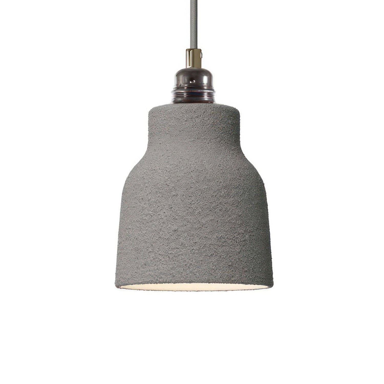 Závěsná lampa s keramickým stínidlem tvaru vázy, 120 cm textilní kabel, 7W LED žárovka