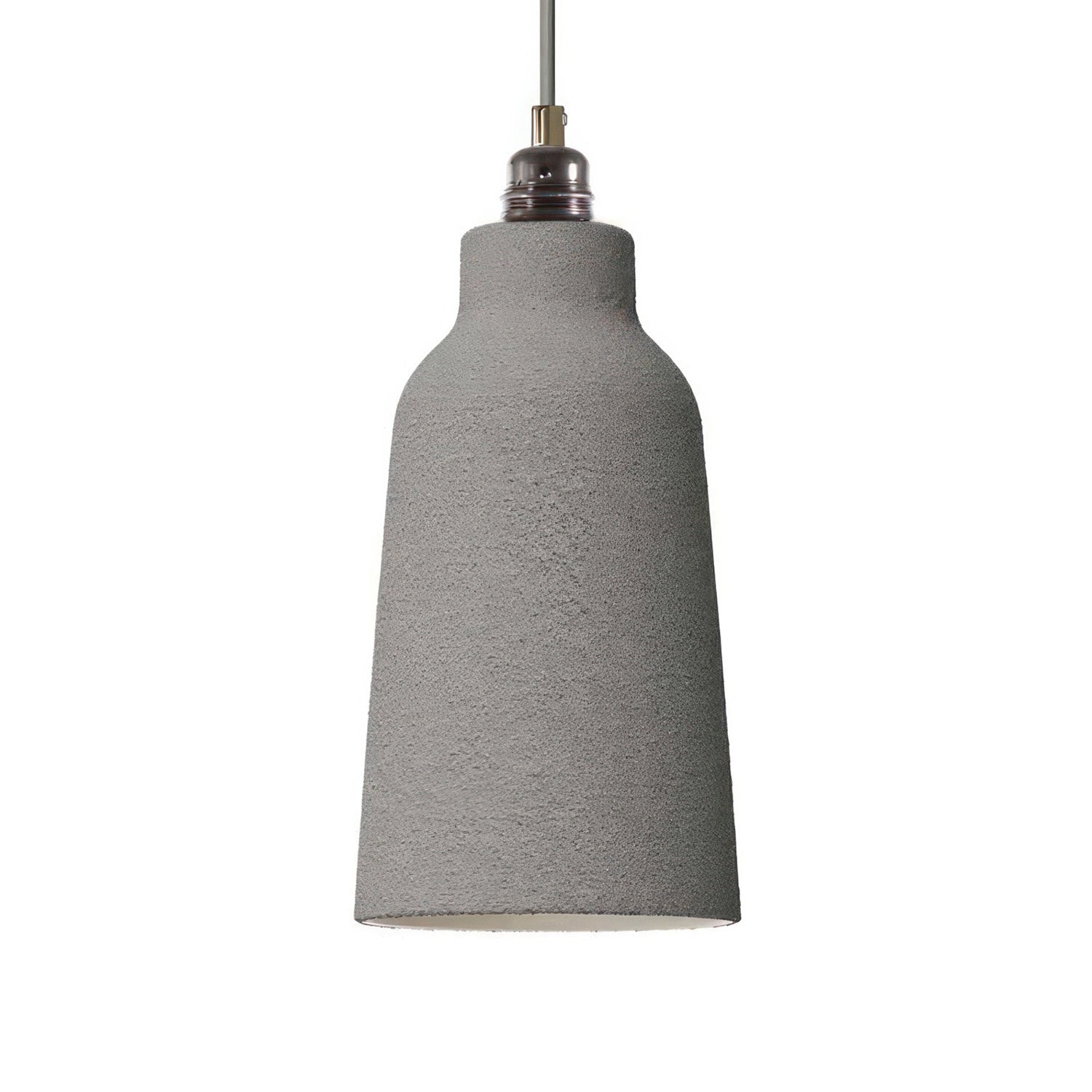 Závěsná lampa s keramickým stínidlem tvaru Lahve, 120 cm textilní kabel, stmívatelná E27 7W
