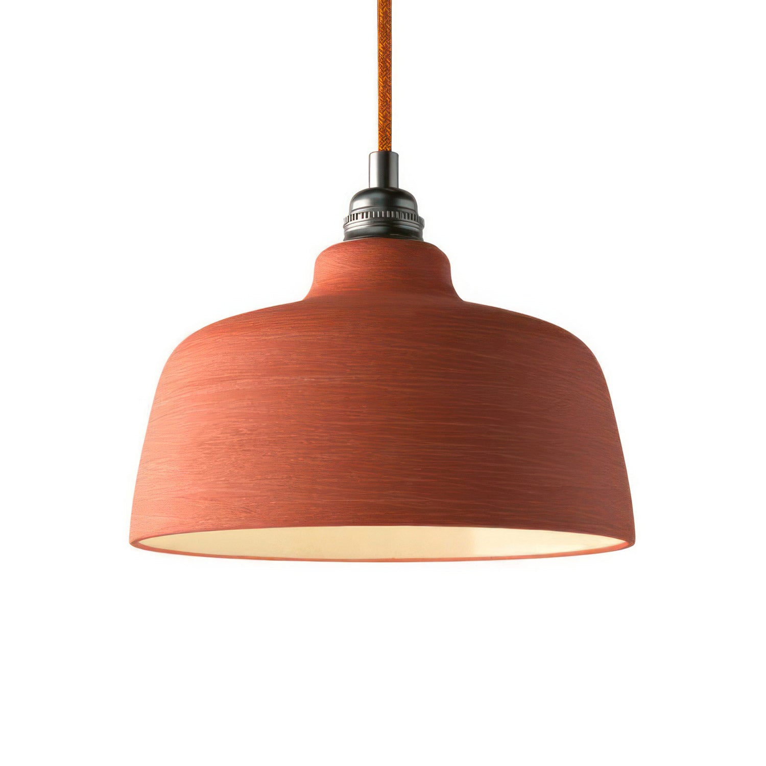 Závěsná lampa s keramickým stínidlem 240 mm, 120 cm textilní kabel