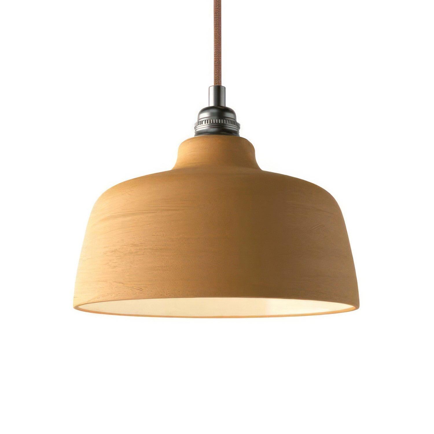 Závěsná lampa s keramickým stínidlem 240 mm, 120 cm textilní kabel