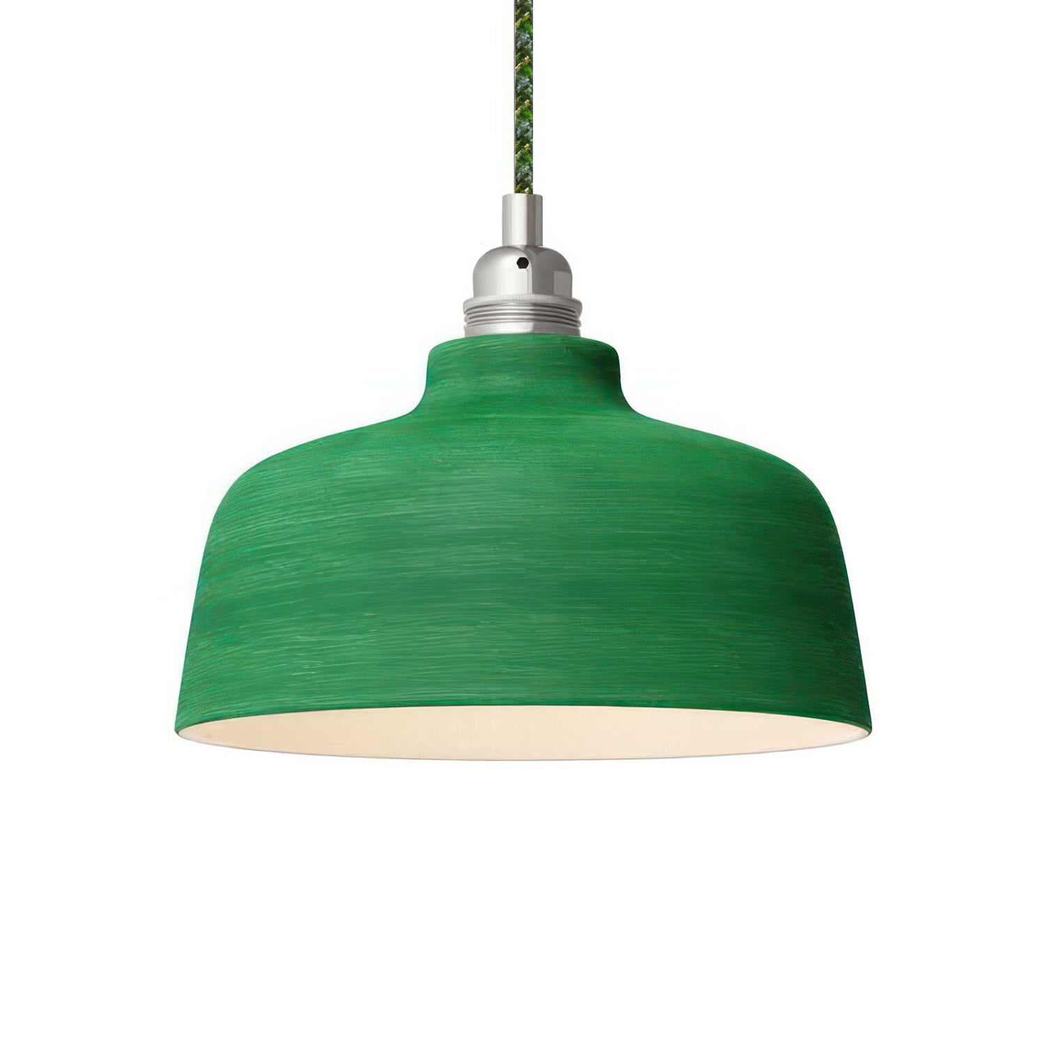 Závěsná lampa s keramickým stínidlem 240 mm, 120 cm textilní kabel