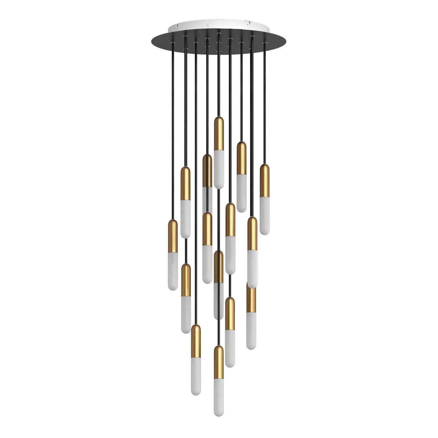 Závěsná lampa s 15 světly, průměr 400 mm, E14, 4 W, stmívatelná
