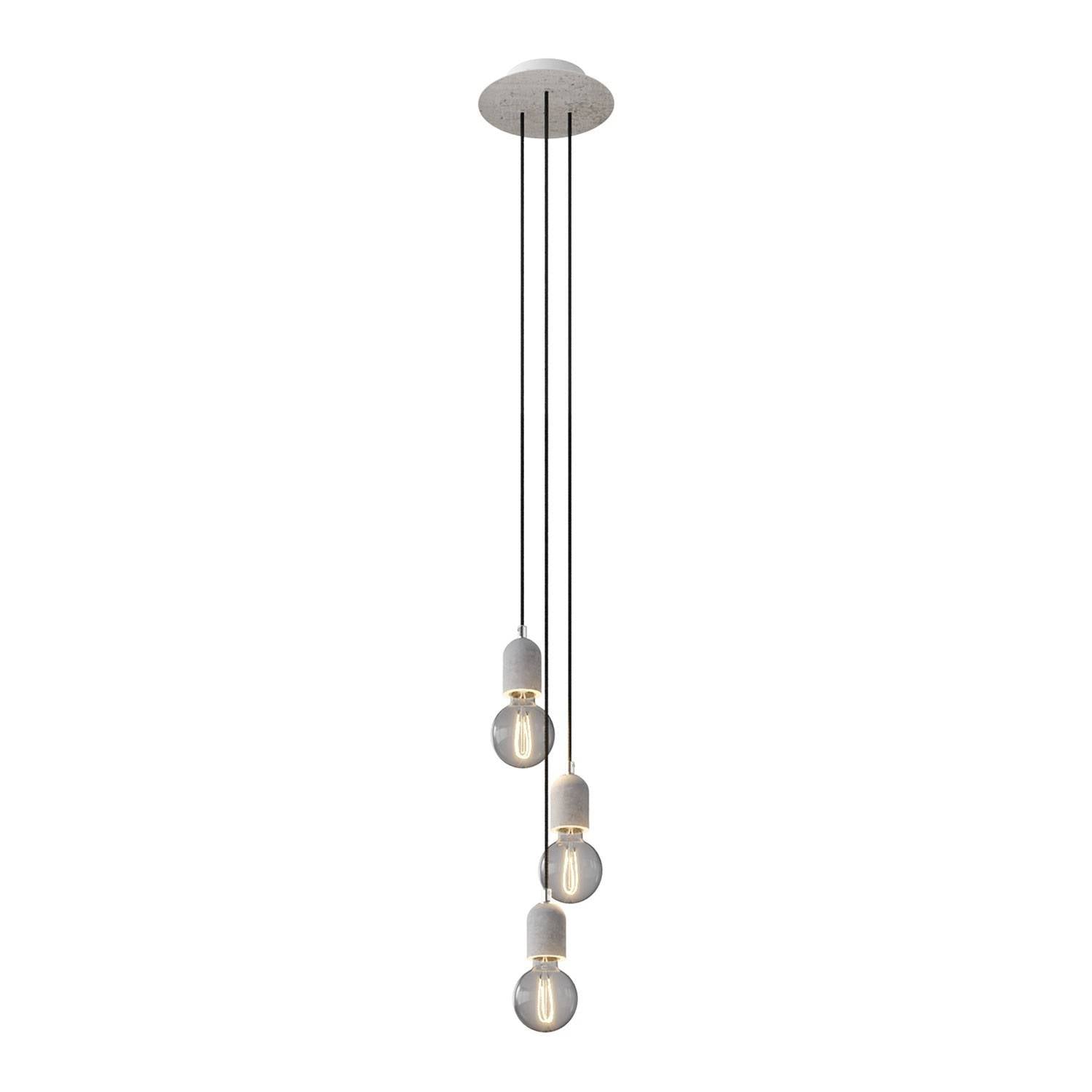 Závěsné svítidlo Rose-One s 3 světly, průměr baldachýnu 200 mm, délka závěsů 120/100/80 cm