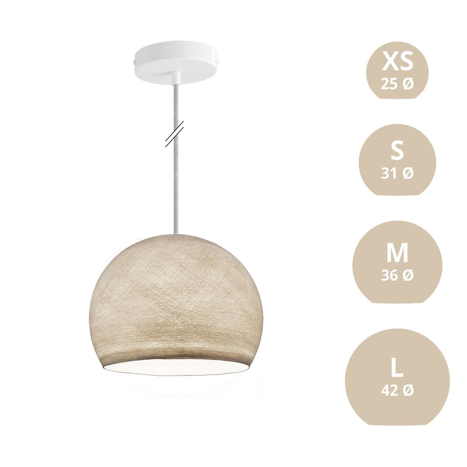 Závěsná lampa Kupole z PE vlákna, 120 cm kabel, max 20 W