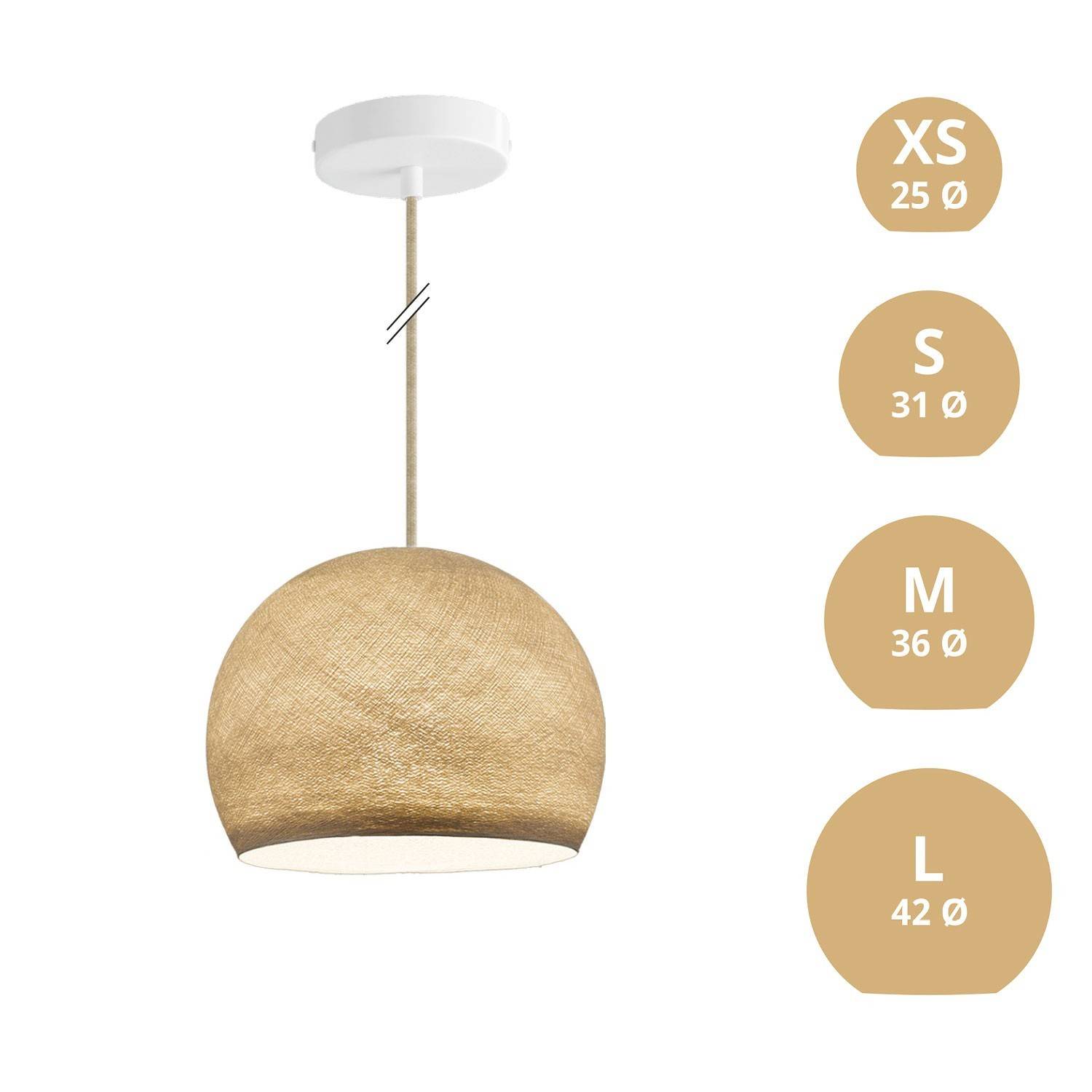 Závěsná lampa Kupole z PE vlákna, 120 cm kabel, max 20 W