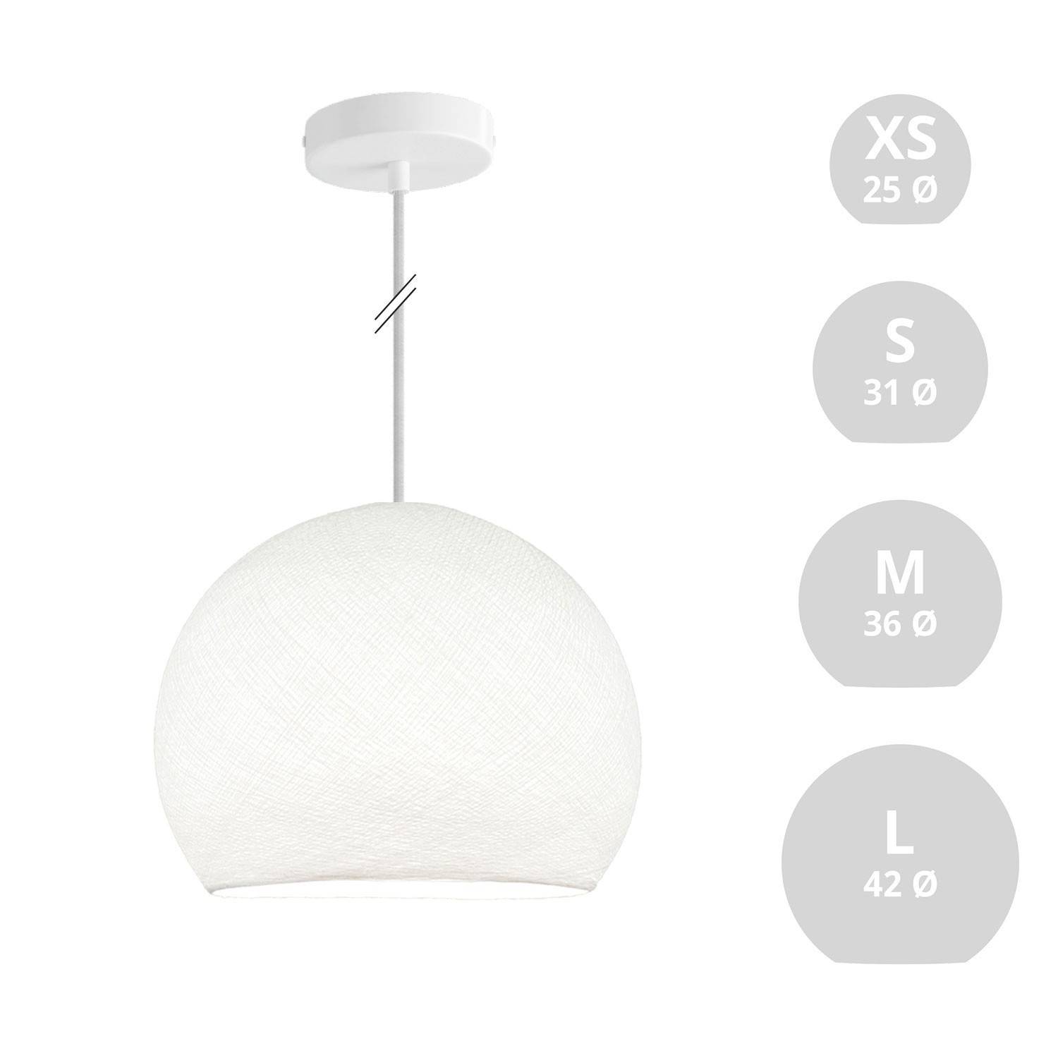 Závěsná lampa Kupole z PE vlákna, 120 cm kabel, max 20 W