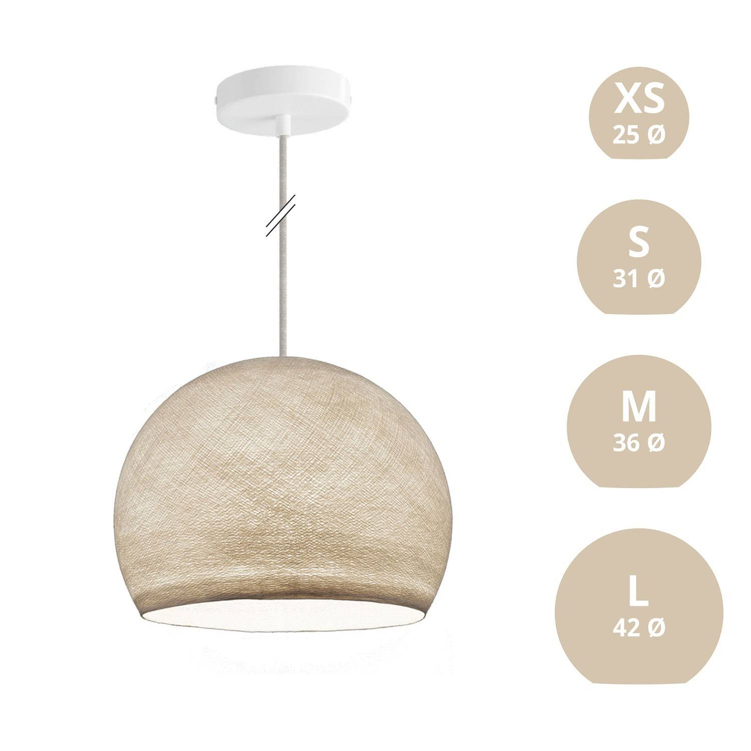 Závěsná lampa Kupole z PE vlákna, 120 cm kabel, max 20 W