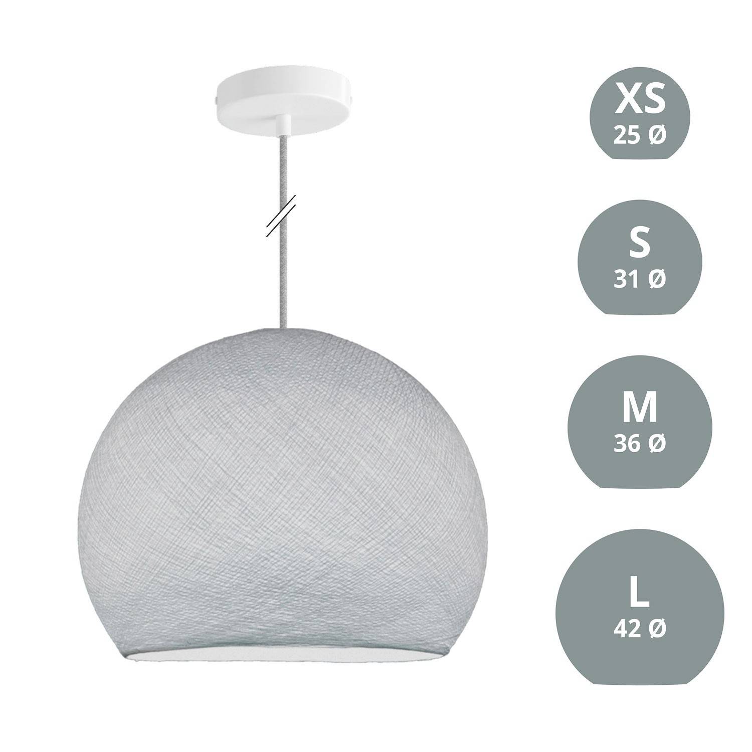 Závěsná lampa Kupole z PE vlákna, 120 cm kabel, max 20 W
